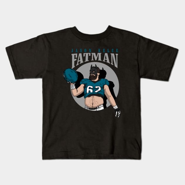 Jason Kelce Fatman Kids T-Shirt by Luna Illustration